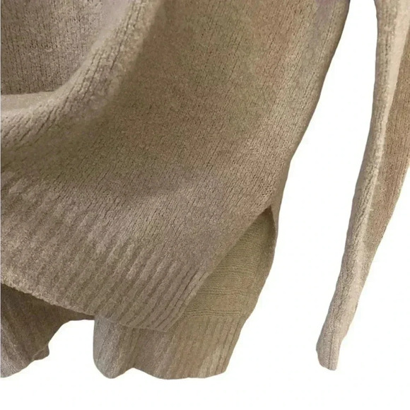 Joie Soft wool blend turtleneck sweater longer length lightweight off white med - Picture 3 of 9